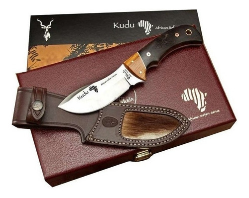 Cuchillo Muela Kudu African Safari Series Pieza Única Color Marrón Oscuro