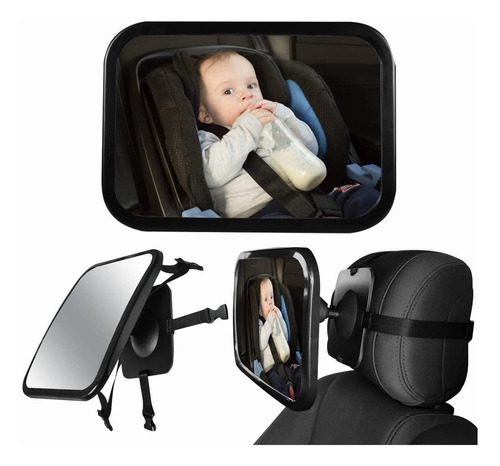 Espejo Retrovisor Auto Para Seguridad Niños Bebé 360° Grados