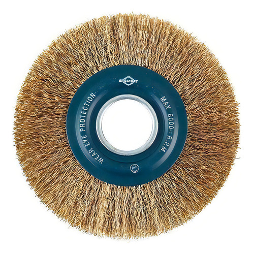 Escova Aco Brasfort Circular Moto Esmeril Latonada 6x1 Cor Dourado