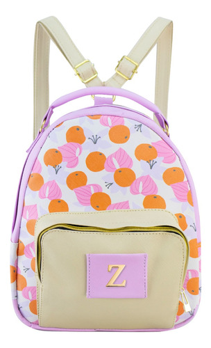 Mochila Pequeña Multicolor Casual Petite Juvenil  De Dama Bolso Personalizado Con Tu Inicial De Moda Aesthetic En Tendencia