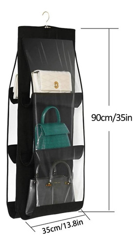 Organizador Colgantes Para Bolsos En Armario Color Negroab