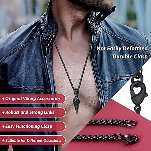 Faithheart Runic Odins Gungnir Collar Con Colgante De Cabeza
