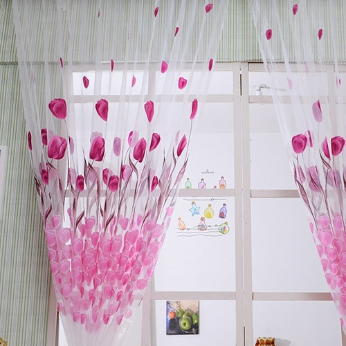 Ange Romántico Estampado De Tulipán Cenefa De Gasa Para Puer