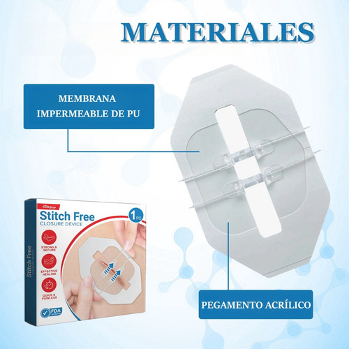 2 Tiras De Cierre Heridas De Emergencia Vendaje De Puntada