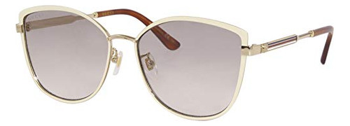 Gucci Gg 0589sk 003 Oro Marfil Oro Cristales De Sol Wz3vo