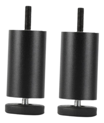 2x Muebles Ajustables Patas De Aleación De 20 Cm Negro
