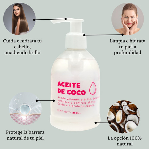Kit 3 Aceite De Coco Eva Essence 250 Ml Hidratación Profunda