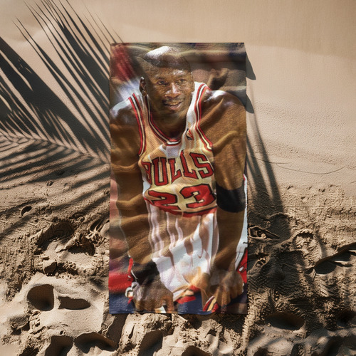 Toalla De Baño Michael Jordan 4 Microfibra Absorbente Sp Blanco Basquetbol