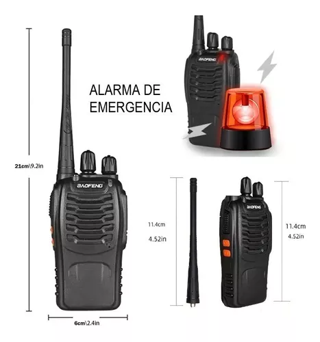 Talkie Walkie BF-888S 1 par de interfonos de carga de 16 canales de  comunicación de radio profesional walkie talkie para construcción  restaurantes y