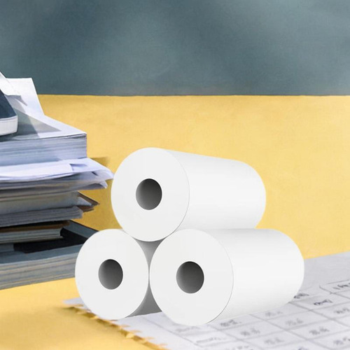 Papel Para 2 Impresoras, 25 X 57 Mm, Antiarañazos, Blanco Té