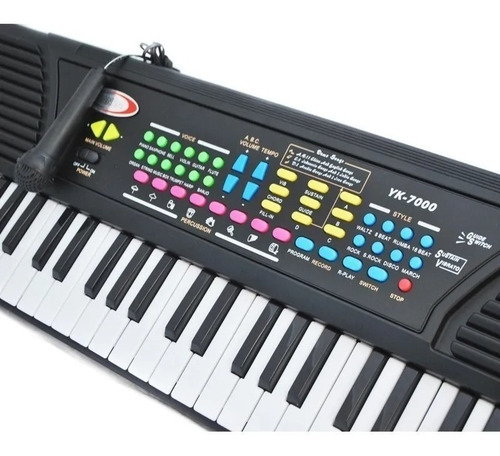 Imagen 2 de 8 de Teclado Piano Sanrai Organo Musica 49 Teclas Yk7000