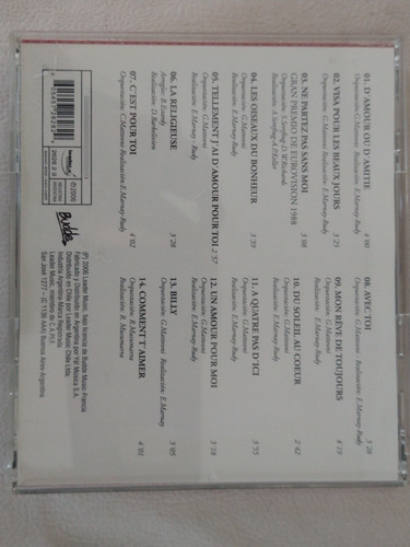 Cd Celine Dion, Chanson D'amour
