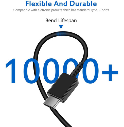 Cargador Rapido Samsung Tipo C 25w Paquete De 2 Usb C Negro