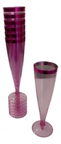 Comprar Copas Tipo Flauta Con Borde Metalizado Pqte 6 Copas