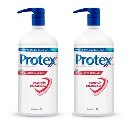 Kit C/2 Sabonetes Líquido Para Mãos Protex Balance 1l