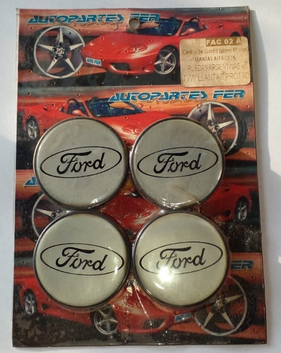 Combo X4 Centros De Llanta Ford  49mm