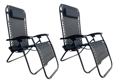 Set 2 Camastro Silla Plegable Gravdad 0 Jardin Alberca Playa