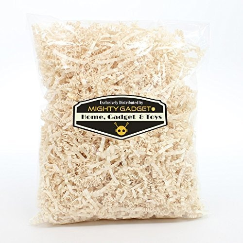 1 Lb Pliegue Cortar Papel Shred Relleno Color Marfil