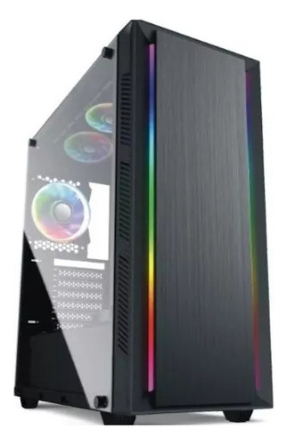 Gabinete Gamer Naxido X500 Rgb Negro Atx Sin Coolers