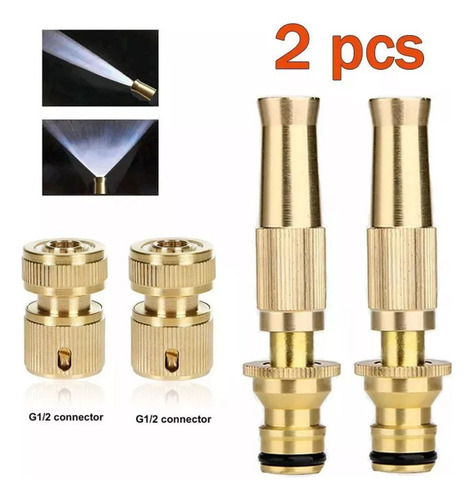 2 Pcs Boquilla De Manguera De Alta Presión Con Pulverizador