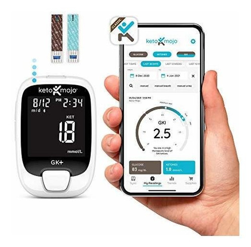 Keto-mojo Gk + Monitor Bluetooth De Glucosa Y Cetona        