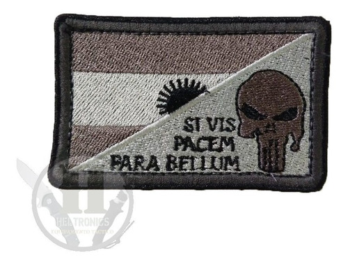 Parche Bandera Argentina Punisher Swat Urbano Baja Visibilid