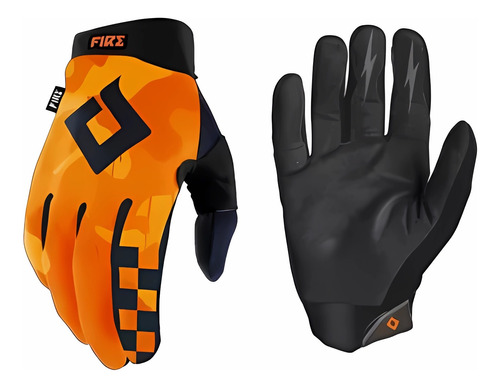 Guantes Delta Naranja Glove Adulto Enduro Moto Atv Fire Mx