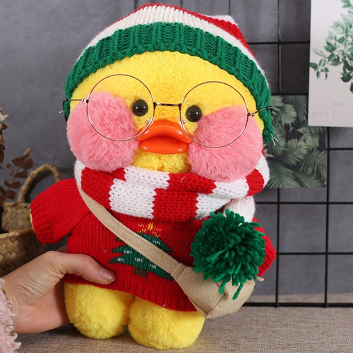 Lalafanfan Duck Game 30cm Amarelo Pelúcia Com Acessórios