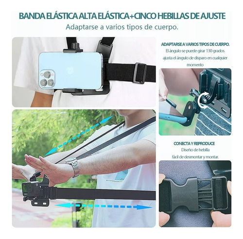 Haimo® Arnes Pecho Pechera Correa Cámara Celular Seguridad