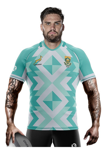 Camiseta Rugby Sudafrica Springboks Alt World Cup 2023 Niños
