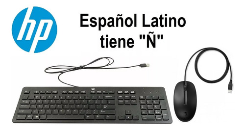 Hp - Kit De Teclado Español Y Mouse Usb´s Originales N