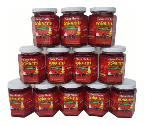 Salsa Macha Tejero Chile Árbol 12pz Tarro De Vidrio 200gr