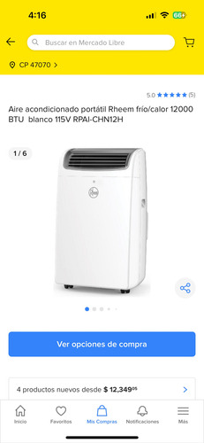 Aire Acondicionado Portátil Them Frío/calor 12000 Btu (Usado)