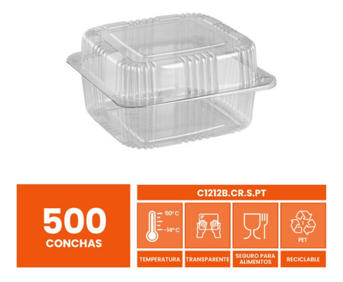 Contenedor Con Botón Para Alimentos Pet 14x14.6x8 Cm 10 Pzs