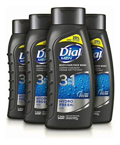 Dial For Men Hair + Body Wash, Hydro Fresh, 20 Ounce (pack