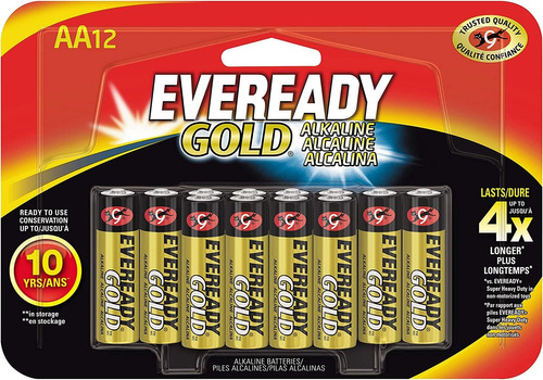 Energizer Eveready Dorado Baterias Aa  12 Unidades