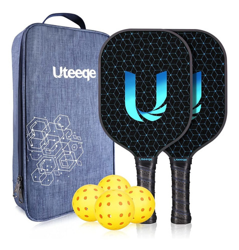 Uteeqe Pickleball Paddles Set Usapa Approved Lightweight Tex