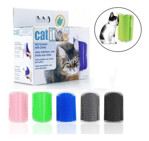 Escova De Parede Para Gatos Com Catnip Coçador Roçador Pente