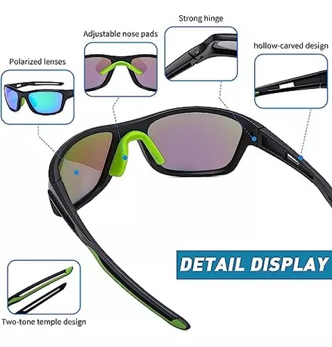 SUERTREE Gafas de sol polarizadas para hombre, gafas de sol deportivas con  protección UV, gafas de sol deportivas con protección UV400
