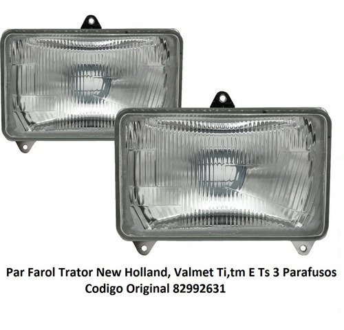 Par Farol Trator New Holland, Valmet Ti,tm E Ts  3 Parafusos