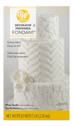 Decorator Preferred Fondant Blanco Prefabricado, 5 Wilton