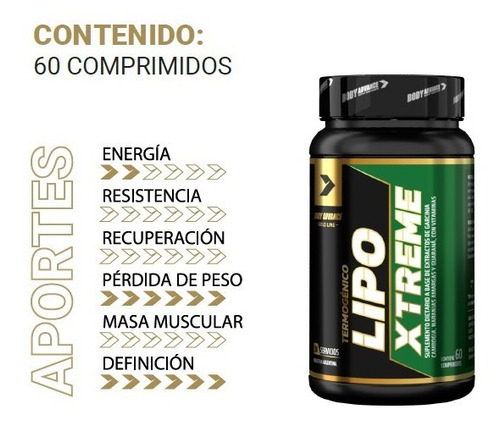 Imagen 3 de 6 de Quemador De Grasa. Lipo Five 60 Comprimidos. Body Advance