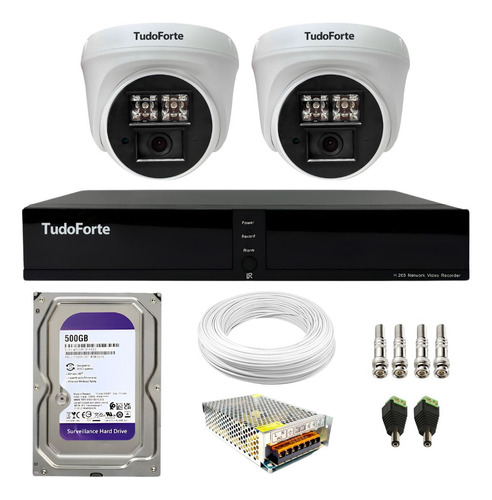 Kit 2 Câmeras Dome Full Hd Dvr 4 Canais Hd 500gb Instalado