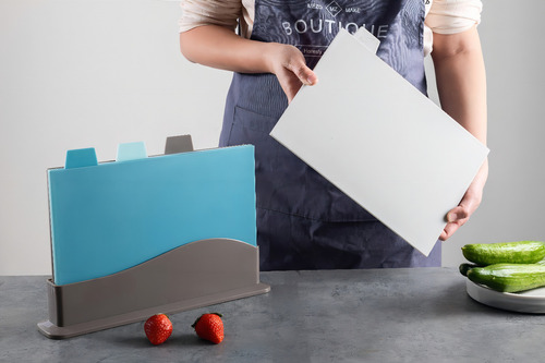 Tablas Para Picar Con Base Y Colores Indicadores, 4 Piezas L&C HOME