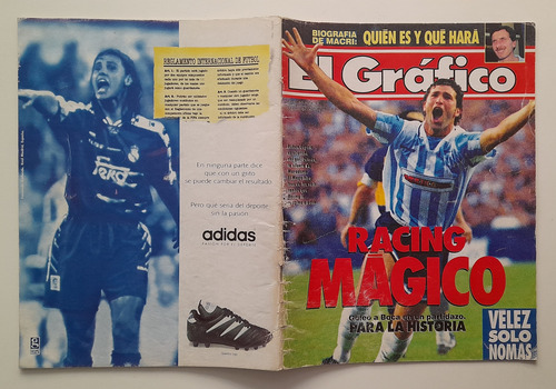 Revista El Grafico 3974 Mago Capria Racing 6 Boca 4 1995 (Usado)