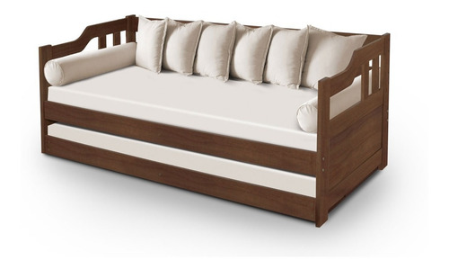 Imagem 1 de 2 de Sofá Cama Auxiliar Solteiro Madeira Maciça Varias Cores