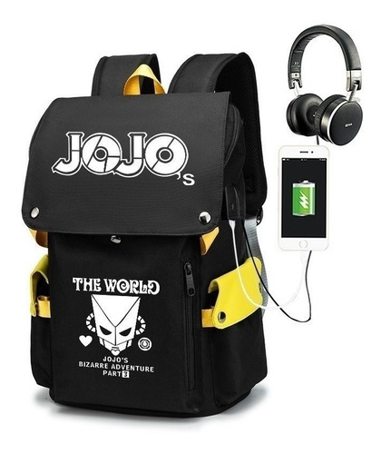 Mochila Oxford Tela Casual Jojo's Bizarre Aventura