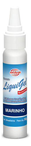 Corante Liquigel Marinho 30g - Alta Concentração - Arcolor