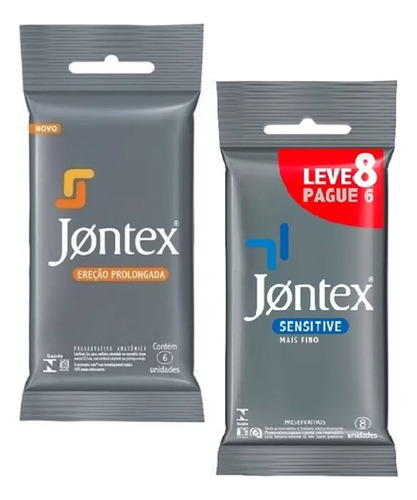 14 Preservativos Jontex Ereção Prolongada E Sensitive