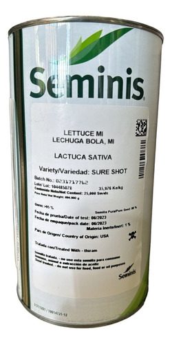 Semilla De Lechuga Bola Iceberg Sure Shot Seminis